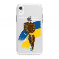 Патріотичний чохол для iPhone XR з малюнком "Українка UA" Патріотичний чохол для iPhone XR з малюнком "Українка UA"